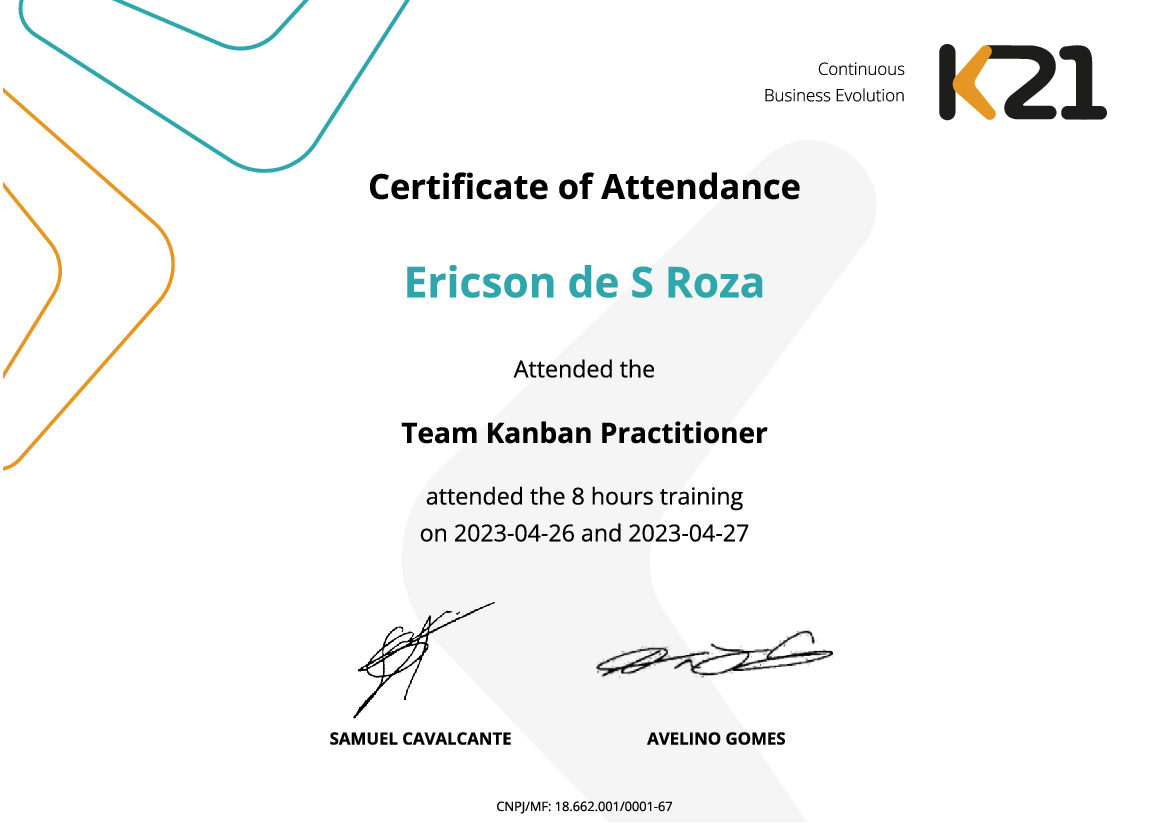 Certificado K21